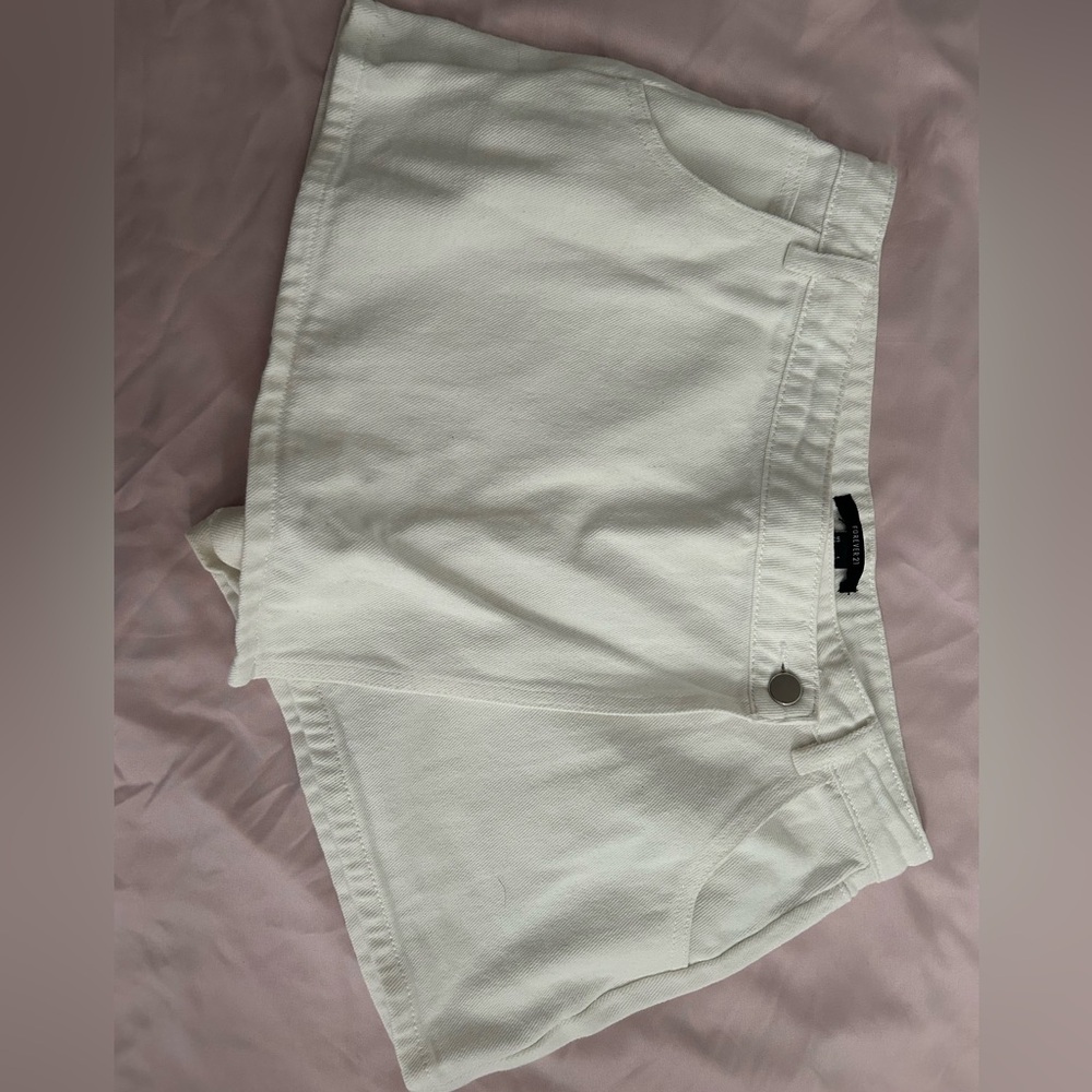 Forever 21 Cream Jean Shorts